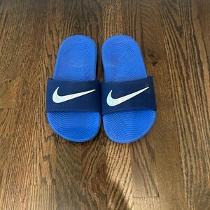 Nike Blue Slide Sandals Foam Comfort